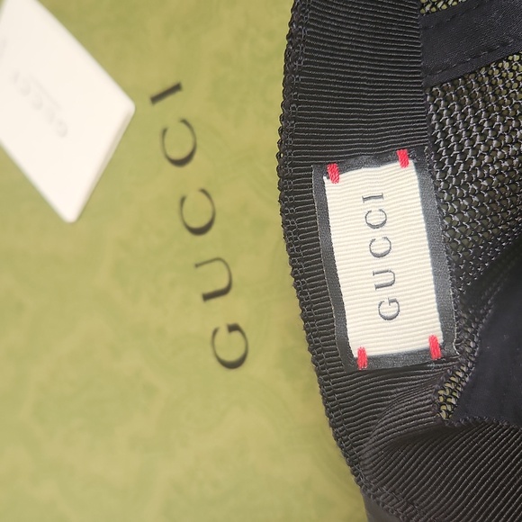 Authentic New Gucci Leather Baseball Cap - Picture 5 of 8